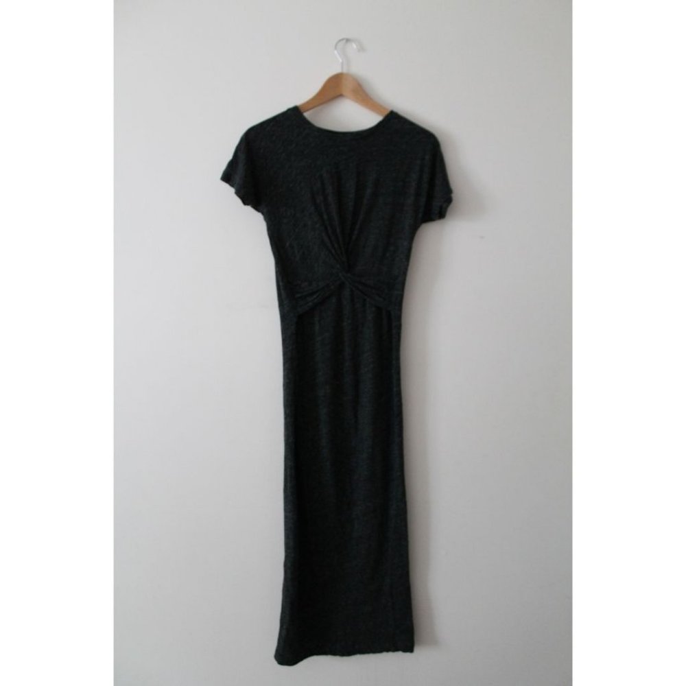 IRO Pacson Dress Heathered Dark Grey Size Medium Front Twist Jersey Net-a-Porter - Picture 4 of 8